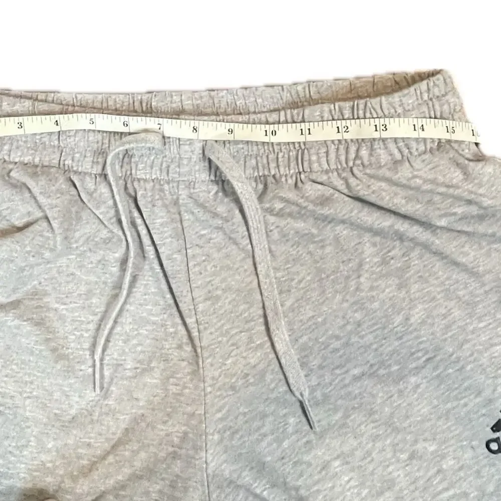 Mens Gray Joggers Adidas Size Large Heather Gray Jersey Light Weight - Picture 4 of 14